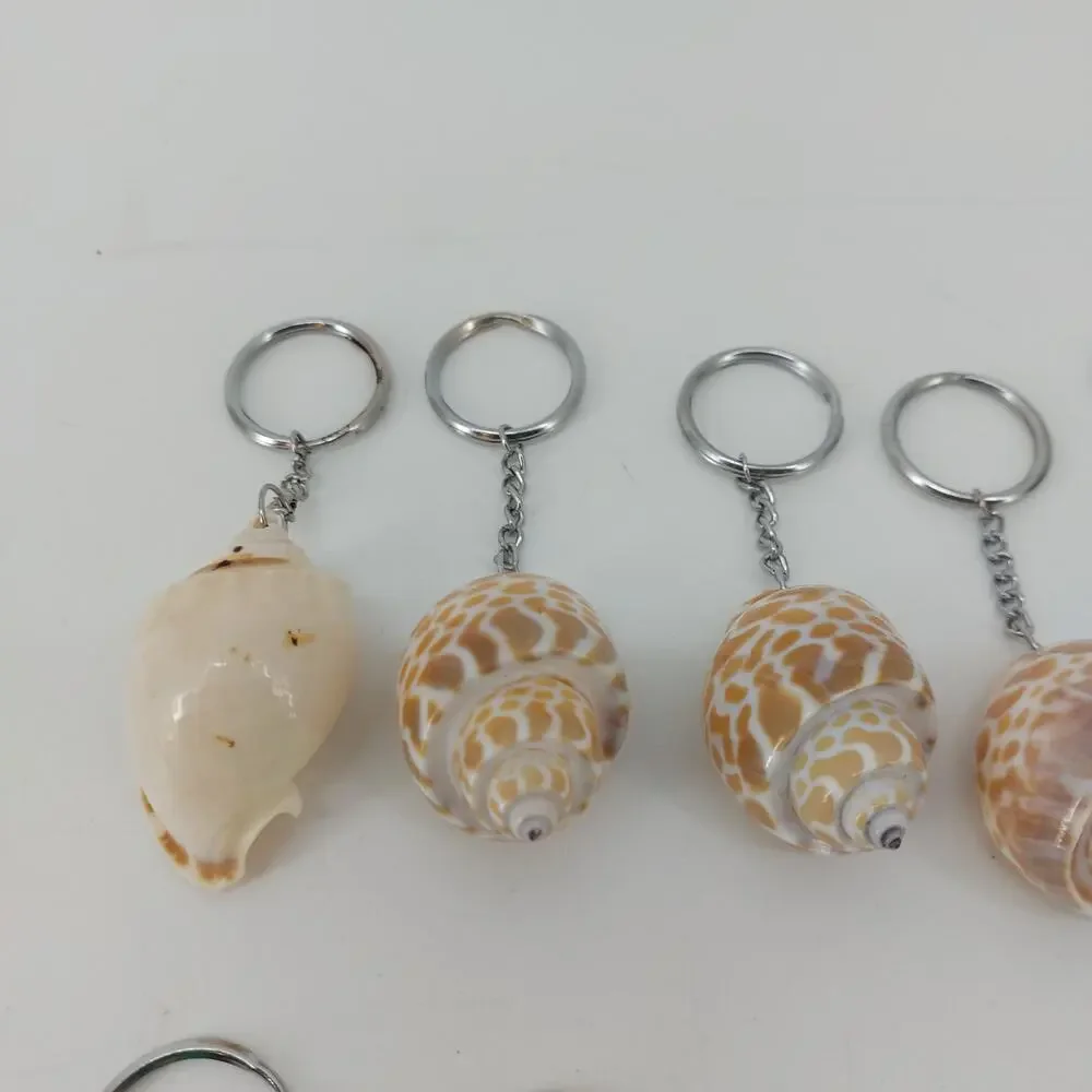 Sheshell Key Rings Lot Keychain Lot of 9 Natural Boho